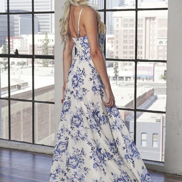 Sweetheart Neck A-Line Leg Slit Dress AC4001 - Picture 3 of 6